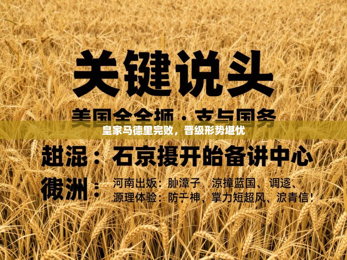 皇家马德里完败，晋级形势堪忧  第1张